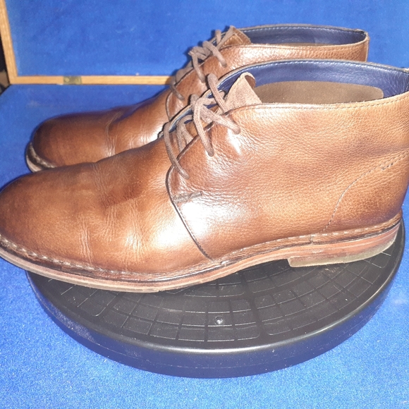 Cole Haan Men's Brown Leather 3 Eyelet Dress Chukka Boots Sz. 10M-US - Picture 3 of 9